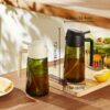 TrendPlain - Original 16oz/470ml Olive Oil Dispenser Bottle for Kitchen Gadgets and Air Fryer Accessories - Olive Oil Sprayer for Cooking w/Stickers (Light Blockage) - Black - Image 6