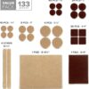 Felt Furniture Pads X-PROTECTOR 133 PCS Premium Furniture Pads - Felt Pads Furniture Feet Best Wood Floor Protectors - Protect Your Hardwood & Laminate Flooring! Brown and Beige - Image 5