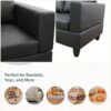 Leather Sectional Couch, Modern L Shaped Couches for Living Room, Comfy 4 Seat Modular Sectional Sofa with Ottoman Storage for Bedroom Apartment, Black - Image 4