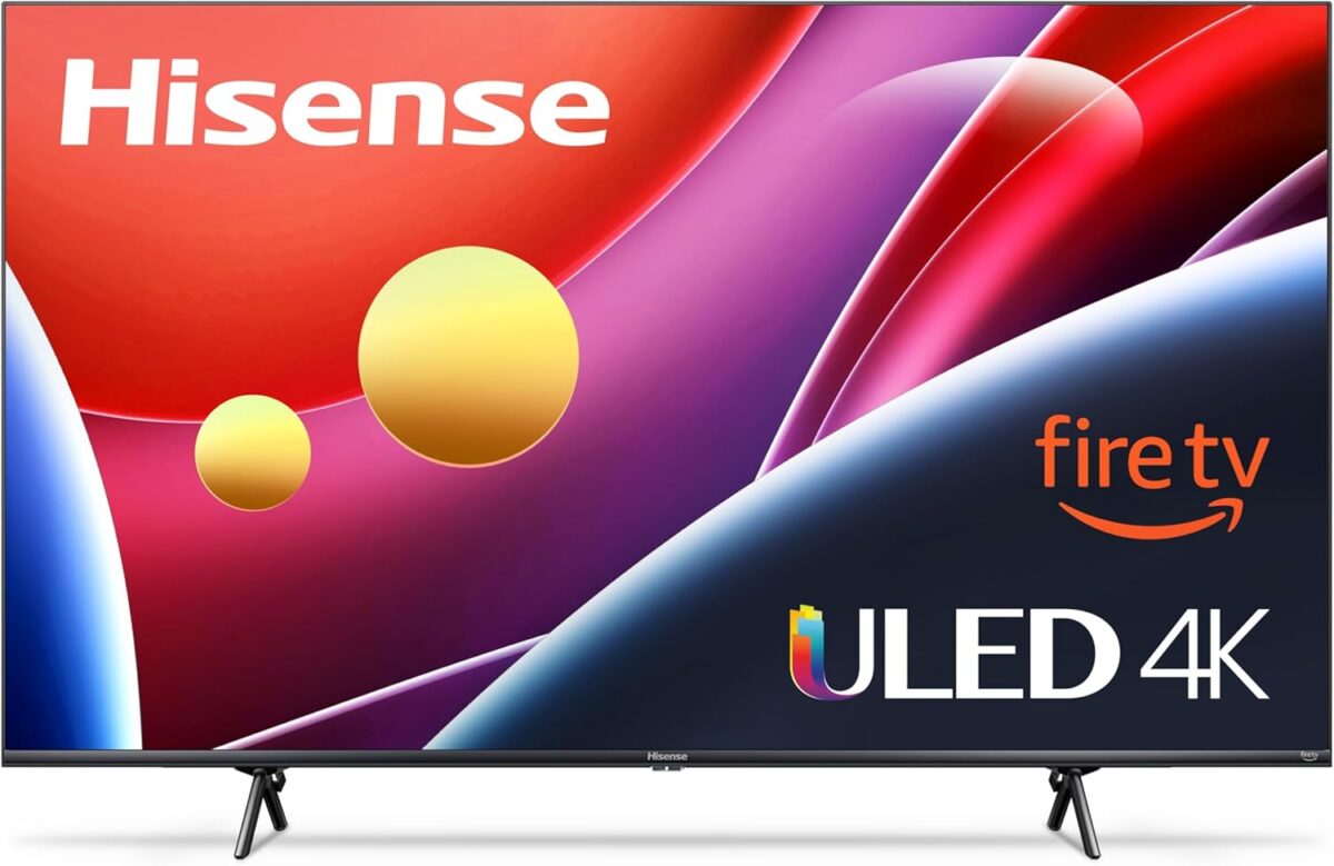 Hisense 75” Class U6 Series ULED 4K UHD Smart Fire TV (75U6HF, 2024) - QLED, Full Array Local Dimming, 600-Nit, Dolby Vision HDR 10+, HDMI 2.1, MEMC, 240 Motion Rate with VRR, Alexa Compatibility