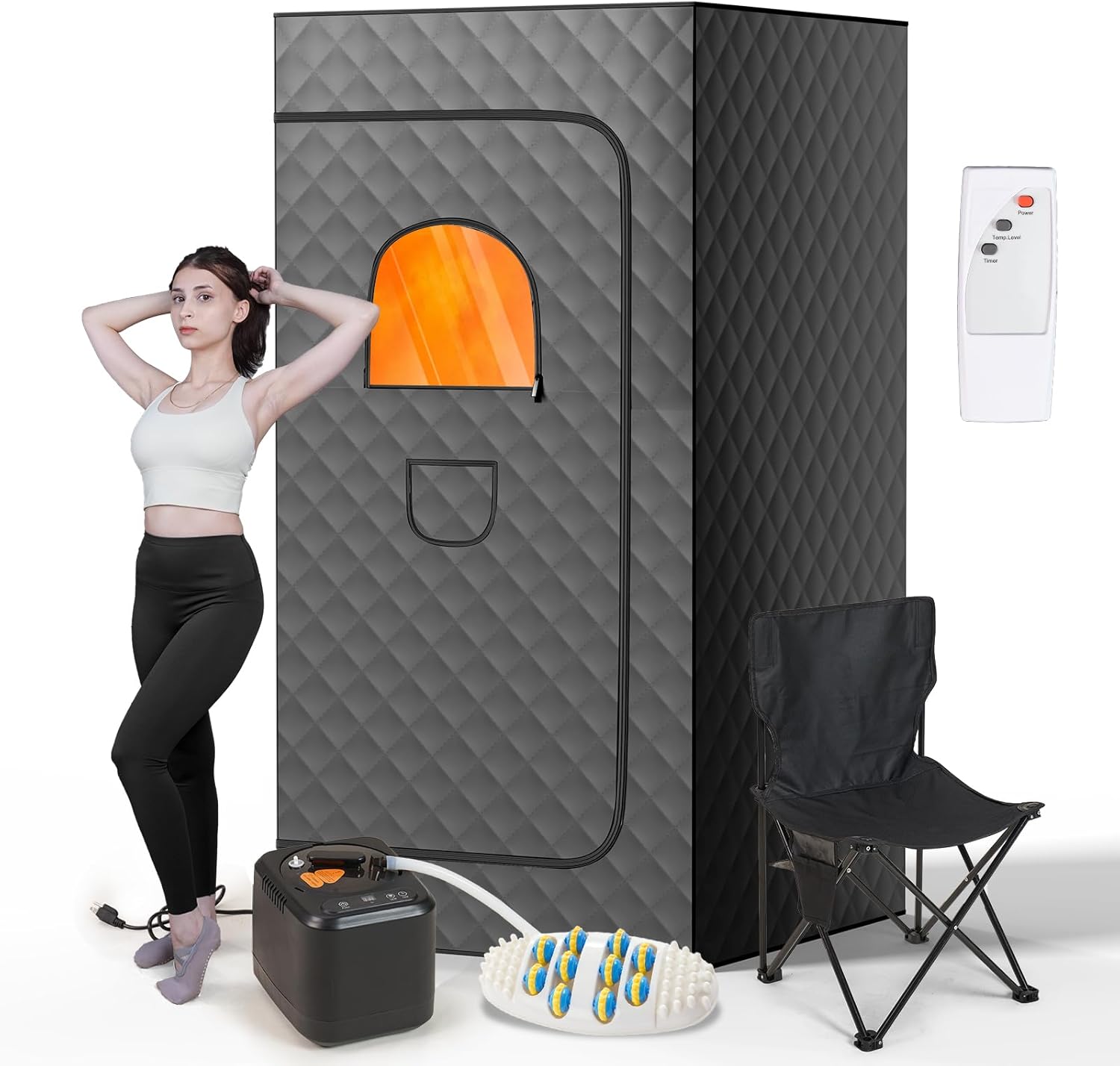 Sauna,Portable Sauna for Home,Personal Steam Sauna Box,Indoor Sauna Tent with 3L Steamer,Steam Room at Home,Plus Size