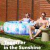 SLOOSH Inflatable Swimming Pool,5.5ft x 20 Inch Full-Sized Blow Up Durable Thickened Luxury Above Ground Family Pool with Comfortable Backrest for Summer Water Party Backyard Garden Lawn,Blue - Image 2