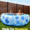 SLOOSH Inflatable Swimming Pool,5.5ft x 20 Inch Full-Sized Blow Up Durable Thickened Luxury Above Ground Family Pool with Comfortable Backrest for Summer Water Party Backyard Garden Lawn,Blue - Image 5