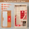 Real Relax Infrared Home Sauna Room 1 Person, Compact Hemlock Wooden 950W Low EMF 6 Heating Plates FAR Infrared Indoor Sauna for Home - Image 3