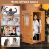 Real Relax Infrared Home Sauna Room 1 Person, Compact Hemlock Wooden 950W Low EMF 6 Heating Plates FAR Infrared Indoor Sauna for Home - Image 6