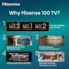 Hisense 100-Inch Class U7 Series ULED 4K UHD Google Smart TV (100U76N, 2024 Model) - QLED, Native 144Hz, Motion Rate 480, Dolby Vision, Full Array Local Dimming, Game Mode Pro, Alexa Compatibility - Image 2