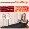 MIXC Infrared Sauna Blanket with Arm Holes for Home Use, Portable Design and Full Body Detox & Relaxation, Highest 176℉, 20-60 Minutes Timer, 6 ft x 2.65 ft Black - Image 4