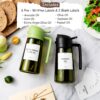 TrendPlain - Original 16oz/470ml Olive Oil Dispenser Bottle for Kitchen Gadgets and Air Fryer Accessories - Olive Oil Sprayer for Cooking w/Stickers (Light Blockage) - Black - Image 2