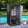 Large Portable Sauna Box, 3L Steamer Portable Steam Sauna for Home, Personal Sauna with Big Sauna Chair, Remote Control, 3.2’ x 3.2’ x 6.0’, Black, 1200W - Image 7